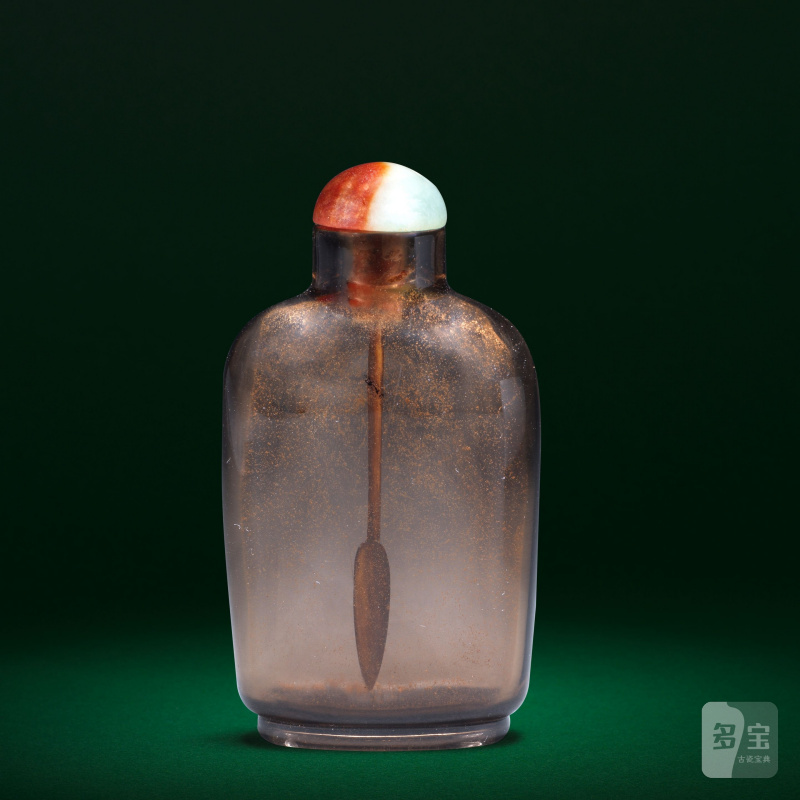 十八/十九世紀 煙晶鼻煙壺 | A SMOKY CRYSTAL SNUFF BOTTLE - 图3